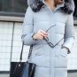 Fur collar Hooded Cotton Padded Coat Large size Winter Women parka New 2017 Long section Slim Outerw