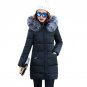 Fur collar Hooded Cotton Padded Coat Large size Winter Women parka New 2017 Long section Slim Outerw