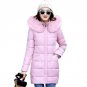 Fur collar Hooded Cotton Padded Coat Large size Winter Women parka New 2017 Long section Slim Outerw