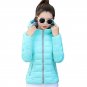 2017 candy color hooded winter women basic jacket cotton padded casaco feminino womens slim short ou