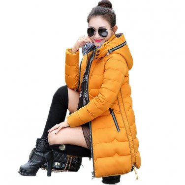 New Wadded Winter Jacket Women Cotton Long Jacket Fashion 2017 Girls Padded Slim Plus Size Hooded Pa