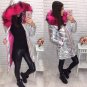 Silver Surface Large Faux Fur Collar 2017 Fashion Thick Cotton Padded Winter Women Coat Winter Jacke