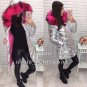 Silver Surface Large Faux Fur Collar 2017 Fashion Thick Cotton Padded Winter Women Coat Winter Jacke