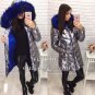 Silver Surface Large Faux Fur Collar 2017 Fashion Thick Cotton Padded Winter Women Coat Winter Jacke