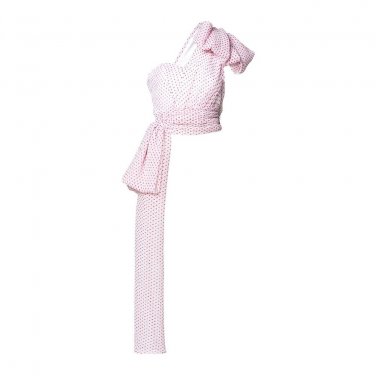 One Shoulder Pink Blouse