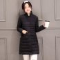 2017 new fashion cotton jacket female slim long cotton-padded jackets single breasted coat beautiful