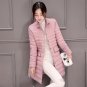 2017 new fashion cotton jacket female slim long cotton-padded jackets single breasted coat beautiful