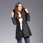 AKITSUMA Long Down Jacket Women Winter Down Coats Ultra Light Down Jacket Quilted Hooded Coat