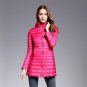AKITSUMA Long Down Jacket Women Winter Down Coats Ultra Light Down Jacket Quilted Hooded Coat
