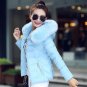 2017 high quality women winter big fur hooded collar coat female outerwear ladies warm short basic j