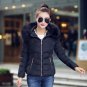 2017 high quality women winter big fur hooded collar coat female outerwear ladies warm short basic j