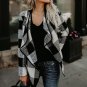 Wool Coat Autumn 2017 Winter Jackets Women Blazers Coat Plaid Cardigan Long Sleeve Casual Lapel Irre