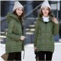 APOENGE Women\'s Winter Jackets 2017 New Padded-Cotton Coats Medium-Long Hooded Overcoats Female Thi