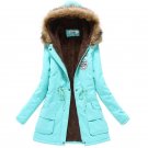 2017 winter jacket women wadded jacket female outerwear slim winter hooded coat long cotton padded f