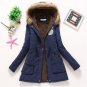 2017 winter jacket women wadded jacket female outerwear slim winter hooded coat long cotton padded f