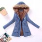 2017 winter jacket women wadded jacket female outerwear slim winter hooded coat long cotton padded f