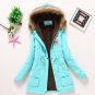2017 winter jacket women wadded jacket female outerwear slim winter hooded coat long cotton padded f