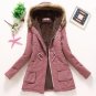 2017 winter jacket women wadded jacket female outerwear slim winter hooded coat long cotton padded f