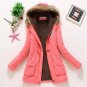 2017 winter jacket women wadded jacket female outerwear slim winter hooded coat long cotton padded f