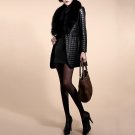 2017 Winter Coat Women Warm Faux Fur PU Leather Long Trench Coat Plus Size Elegant Fur Collar Overco