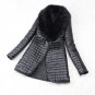 2017 Winter Coat Women Warm Faux Fur PU Leather Long Trench Coat Plus Size Elegant Fur Collar Overco