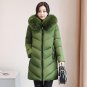 2018 Plus Size 6XL Winter Women Down Cotton Medium-Long Jacket Parka Famale Hooded Big Fur Collar W