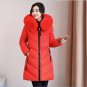 2018 Plus Size 6XL Winter Women Down Cotton Medium-Long Jacket Parka Famale Hooded Big Fur Collar W
