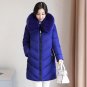 2018 Plus Size 6XL Winter Women Down Cotton Medium-Long Jacket Parka Famale Hooded Big Fur Collar W