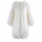 Elegant X-Long Fluffy Faux Fur Coat Women Winter Thick Warm Long Sleeve Female Outerwear Autumn Fur