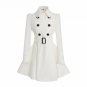 Winter Coat Women Europe Belt Buckle Turndown Collar Trench Coat Female Double Breasted Coat Casual