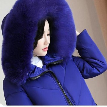 Plus size Winter Jacket New Style Women Down Cotton Overcoat Thick Warm Coat Elegant Slim Hooded Fur