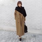 2017 Women\'S Harajuku Korean Winter Woolen Jacket Double-Breasted Long Paragraph Loose Straight Woo
