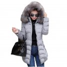 Winter women jacket long cotton Coat super large collar parka coat plus size thick Nagymaros collar 