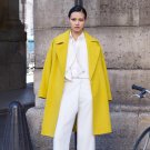 Amii Casual Women Woolen Coat 2017 Winter Single Breasted Wide-waisted Turn-down Collar Waist Female