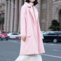 Amii Casual Women Woolen Coat 2017 Winter Single Breasted Wide-waisted Turn-down Collar Waist Female