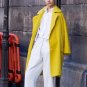 Amii Casual Women Woolen Coat 2017 Winter Single Breasted Wide-waisted Turn-down Collar Waist Female