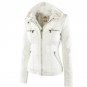 2017 Fashion Winter Faux Leather Jacket Women\'s Coats Hooded Slim Motorcycle Jacket Women Basic Jac