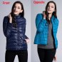 2017 New Arrival Autumn Winter Women Jacket Double Side Wear Light Thin Down Female Coat Fashion Wom