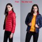 2017 New Arrival Autumn Winter Women Jacket Double Side Wear Light Thin Down Female Coat Fashion Wom
