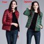2017 New Arrival Autumn Winter Women Jacket Double Side Wear Light Thin Down Female Coat Fashion Wom