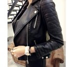 2018 New Fashion Women Faux Soft Leather Jackets HOT Autumn Winter Pu Black Blazer Zippers Coat Moto