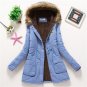 TEMOFON Hot Sale Women Slim Coats Parka Solid New Fashion Hooded Women Casual Jackets Long Winter Wa