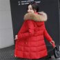 2017 Winter Coat Women Faux Fur Collar Zippers Pockets Coats Ladies Cotton-padded Jacket Womens Park