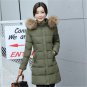 2017 Winter Coat Women Faux Fur Collar Zippers Pockets Coats Ladies Cotton-padded Jacket Womens Park