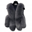 2017 Winter Faux Fur Vest Women Jacket Coat Thick Warm Faux Fur Vest Outerwear Womens Faux Fox Fur C