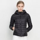2017 New Women Winter Jacket Ultra Light White Duck Down Jacket Fashion Warm Slim Hooded Down Coat f