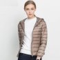 2017 New Women Winter Jacket Ultra Light White Duck Down Jacket Fashion Warm Slim Hooded Down Coat f