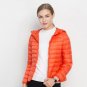 2017 New Women Winter Jacket Ultra Light White Duck Down Jacket Fashion Warm Slim Hooded Down Coat f