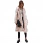 Elegant 3XL Fluffy Pink Green Faux Fur Coat Winter Warm Women Hairy Overcoat Long Sleeve Fox Faux Fu
