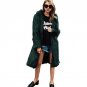 Elegant 3XL Fluffy Pink Green Faux Fur Coat Winter Warm Women Hairy Overcoat Long Sleeve Fox Faux Fu